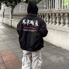 美式复古战马刺绣飞行夹克男女款秋季cleanfit休闲棒球服外套ins，男装夹克，星座1210-1