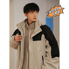 DZ3139-TP135控价198冬季新款三合一抗寒冲锋衣厚棉服两件套男，男装棉衣，电商A102-1