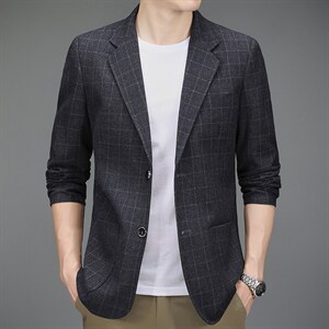 休闲西装外套男士宽松时尚西服高级感上衣单件商务休闲潮流外套男，男装西服，电商B212（原钱塘6029）