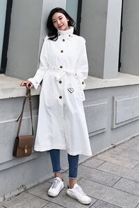 春秋款风衣 港风兔耳朵 简约百搭 1315-1图片