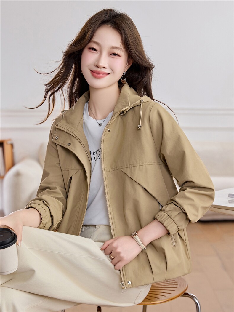 现货！现货！2026春季新款时尚宽松休闲短款外套女,女装短外套,以桐