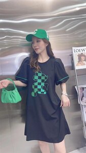 夏季新款十字绣米奇时尚连衣裙,女装连衣裙,蕃米莉