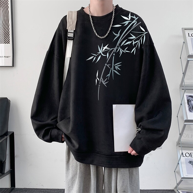 麂皮绒卫衣男大码重磅长袖t恤男JW81393-P35,男装T恤,电商A040
