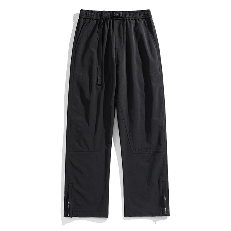 白底秋冬工装裤三条杠开叉拖地宽松休闲伞兵裤男K23321-P50控68,男装工装外套,星座717
