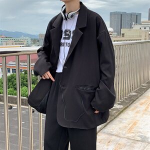 西装外套男套装痞帅外套韩版潮流宽松帅气休闲春秋季小西服dk图片