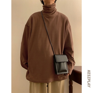 HD1317TP22 控价38 纯色内搭 仿德绒高领打底衫百搭长袖卫衣男图片