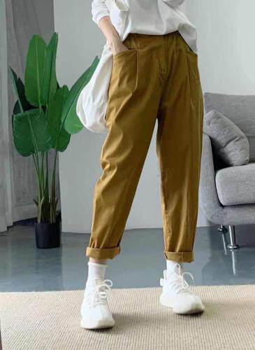 秋装百搭休闲裤图片