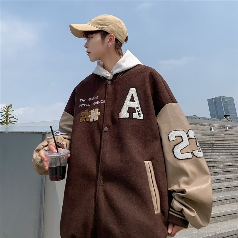 男秋季2023新款长袖棒球服夹克外套W3998P55,男装夹克,星座1116-2