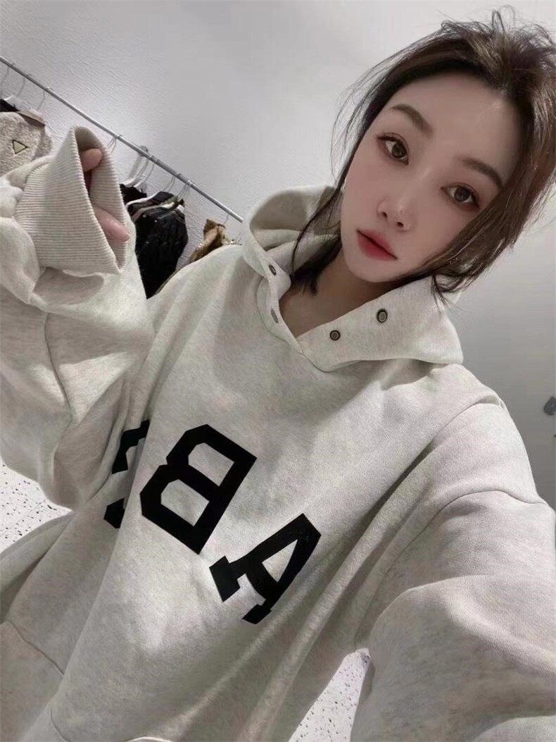 网红款加绒植绒大卫衣，女装卫衣/绒衫，DD+(4F)