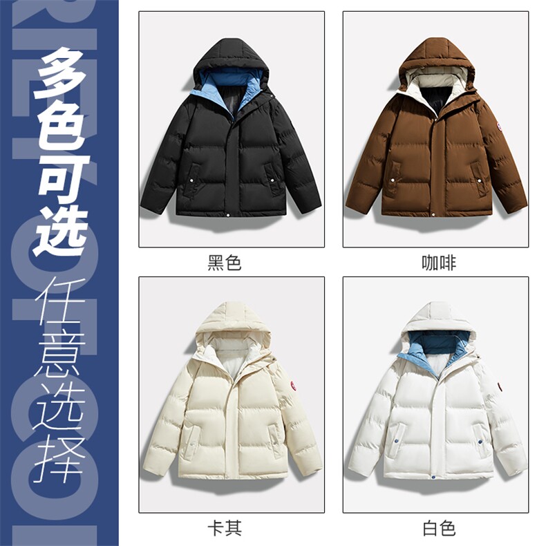 冬季新款棉衣男士加厚大鹅棉袄外套情侣款防寒保暖棉服1102-P60图片