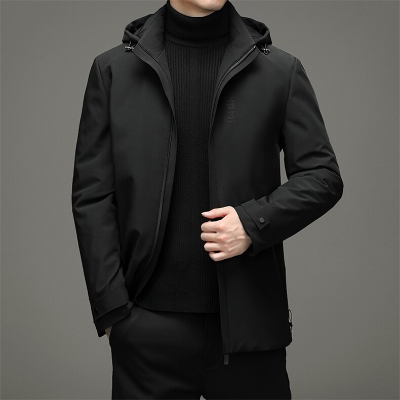 冬季90%白鸭羽绒服男连帽可脱卸休闲保暖简约百搭羽绒ZG2911-P280,男装羽绒服,电商B212（原钱塘6029）