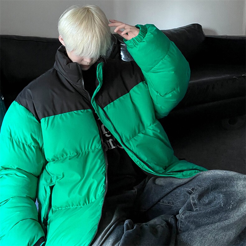 经典拼色加厚百搭棉衣外套冬季面包服2321特P90,男装棉衣,电商A309