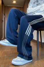 直播经典条杠长裤男女潮牌美拉德重磅阔腿卫裤K9588P55控88，男装休闲裤，星座914-1