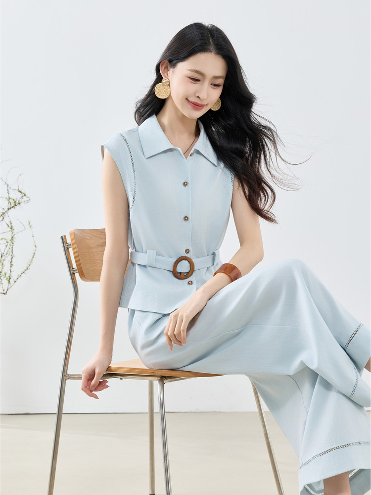 优雅淑女风两件套2026年夏季修身显瘦套装女,女装套装/套裙,梦芯尔