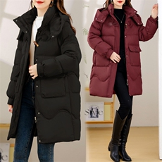 2024年冬季新款通勤舒适简约大方保暖羽绒棉服，女装棉衣/棉服，多彩