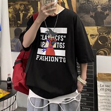 夏季卡通短袖t恤男潮流港风韩版t恤A210-A8327-P25，男装T恤，星座210-3