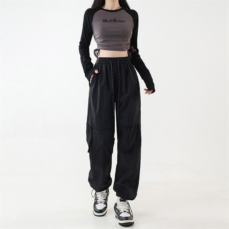 现货904-2-XKZ875-P50新款2025女休闲裤直筒设计感冲锋裤登山裤子图片