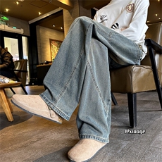 XZ616春季重磅水洗斜拼袋分割百搭牛仔长裤TY1025特P40控78，男装牛仔裤，星座512A（原616）