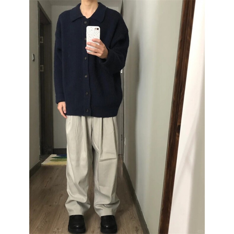 【有货】MY0339ZZ-特73秋冬季加厚针织开衫外套男士慵懒翻领毛衣,男装针织衫/毛衣,星座1007（原301D）