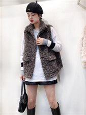 皮毛马甲，女装马甲，艾酷欧派