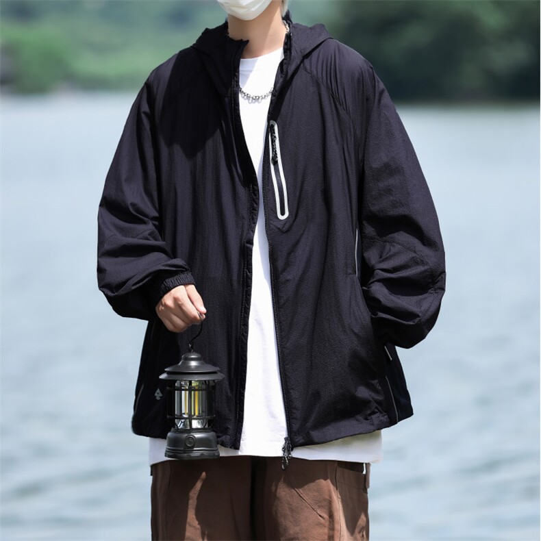 薄凉感防晒服夹克户外徒步运动登山透气皮肤衣外套J9143-P28,男装夹克,星座308B-2