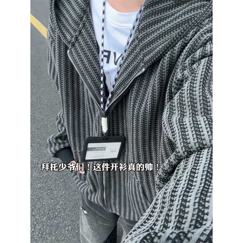 XZ809A/YGW02/P75/控118 重磅雪尼尔小香风开衫连帽卫衣外套图片