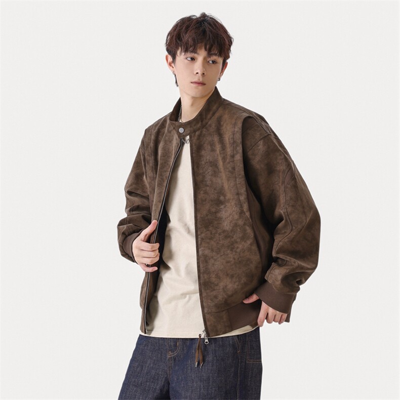 痞帅美式飞行夹克痞帅高级感立领冷色高级感工装外套JK02550-P88，男装夹克，星座308B-2