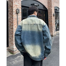 美式重工复古做旧水洗牛仔衣外套男日系宽松潮牌工装夹克帅，男装工装外套，星座1013