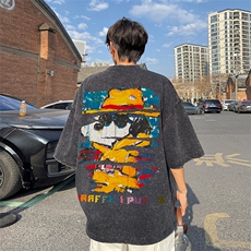得物直播品质240重磅水洗xs605-dsx158-特批30控49，男装T恤，星座605(原A050)