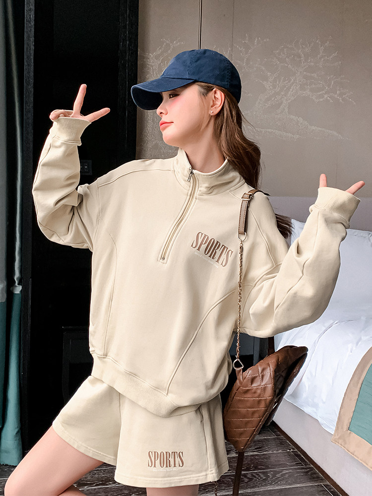 新款春装字母立领卫衣+短裤套装A馆126-2530p160K238,女装套装/套裙,浙宝A馆126
