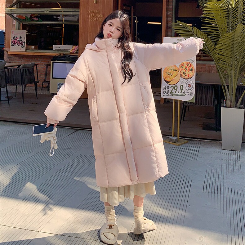 现货主推浅粉中长款羽绒棉服2C122-8875-P205-K308,女装棉衣/棉服,2C122