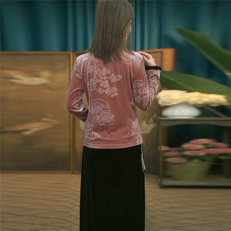 现货2024春季新款简约刺绣盘扣衬衫新中式穿搭上衣B019,女装衬衫,非你不可新中式