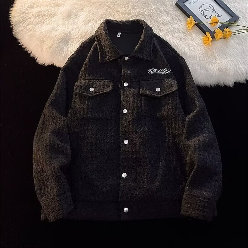 美式复古编织工装男潮牌高街休闲小香风春秋情侣上衣XXF009/P50，男装工装外套，星座506B