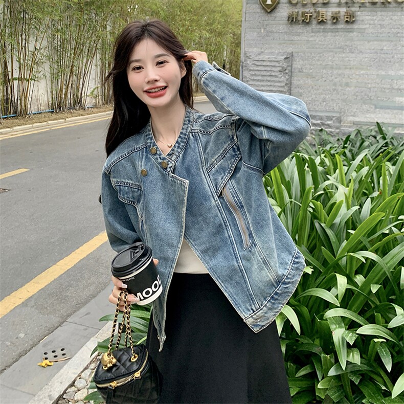复古法式收腰压褶大摆裙黑色半身裙2025年开春新款女装显瘦伞裙女,女装牛仔外套,浙宝220