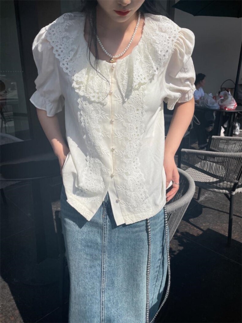 现货夏装短袖小衫衬衣，其它，泰靡(2F)