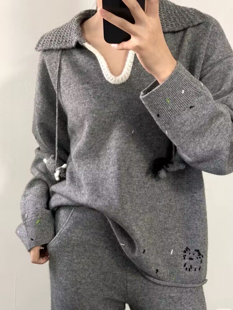 2025v领羊毛打底衫舒适百搭简约秋冬新款保暖软糯，女装羊毛衫，莺澜羊绒