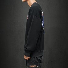 20秋季日系大码韩版宽松鲨鱼印花圆领套头卫衣上衣WY910-P50，男装卫衣，电商A009A（原A058A）
