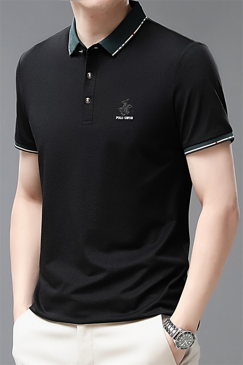 夏季男士短袖休闲t恤百搭polo衫中年爸爸夏装上衣QP1633-P55,男装Polo衫,星座1105-3