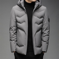 2021连帽羽绒服男士中老年爸爸装冬季休闲外套QLMF82108-P260，男装羽绒服，电商B212（原钱塘6029）