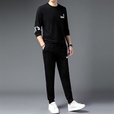 CAG103钱塘2020-2春秋薄款休闲时尚中青年男士套装主推款P97，男装休闲套装，钱塘207-2