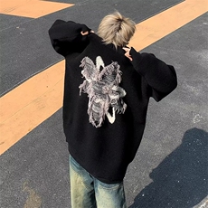 潮美式圆领毛衣男女秋冬季慵懒风情侣装潮牌宽松针织衫上衣，男装针织衫/毛衣，星座716-4