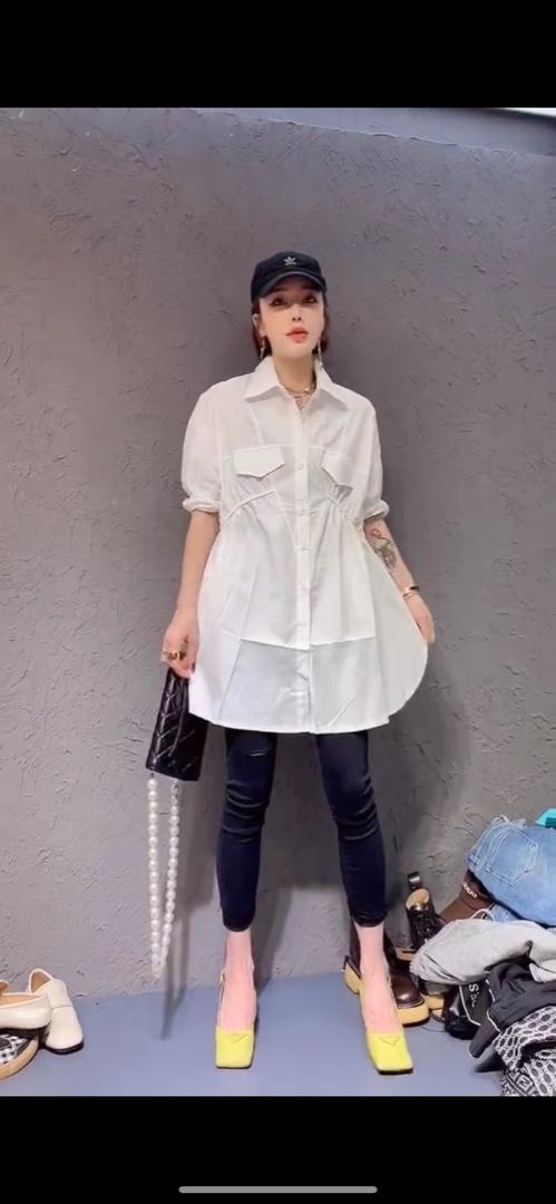 现货欧货同款衬衣可带披肩,女装,蜜思优沫