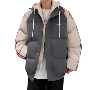 冬季新款韩版假两件宽松大码加厚棉衣外套XZ102B-1-M6636P125图片