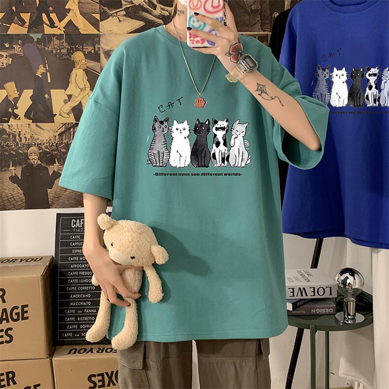 DX17100-P20纯短袖t恤男大码半袖打底衫宽松体恤衫港风,男装T恤,电商A040