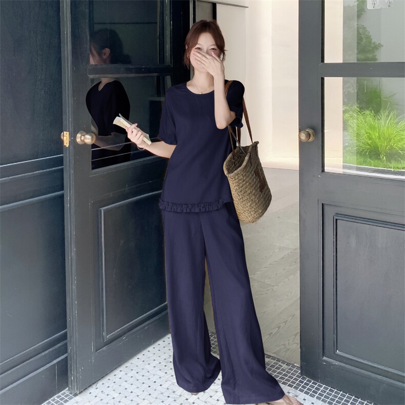 现货210-3272-P165-K218轻奢宽松上衣配阔腿裤2025年夏季,女装套装/套裙,浙宝210（原浙宝191）
