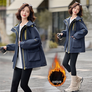 现货！2026冬季新款加绒加厚棉衣棉服外套女图片