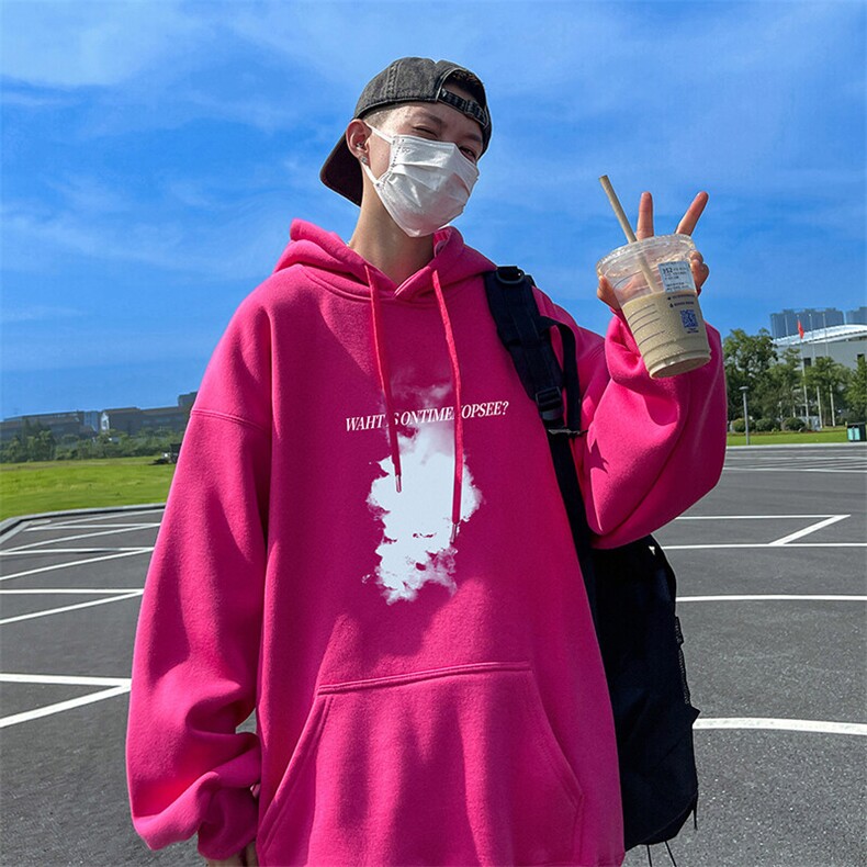 抖音得物供货可提供视频秋冬重磅美式宽松连帽卫衣DL2303,男装卫衣,电商A486