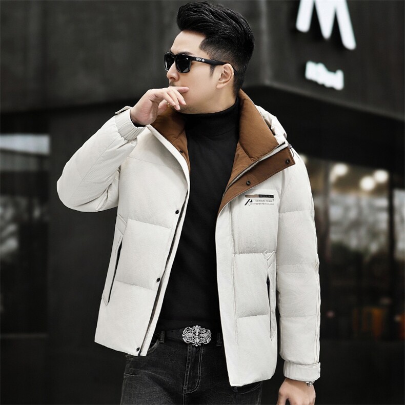 B6095钱塘2020-3时尚休闲厚款百搭有帽冬季中年男士羽绒服P250,男装羽绒服,钱塘207-3