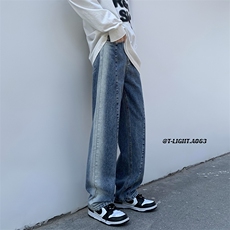 秋季美式ins高街hiphop重工艺水洗直筒牛仔裤货号K692P55，男装牛仔裤，电商A063
