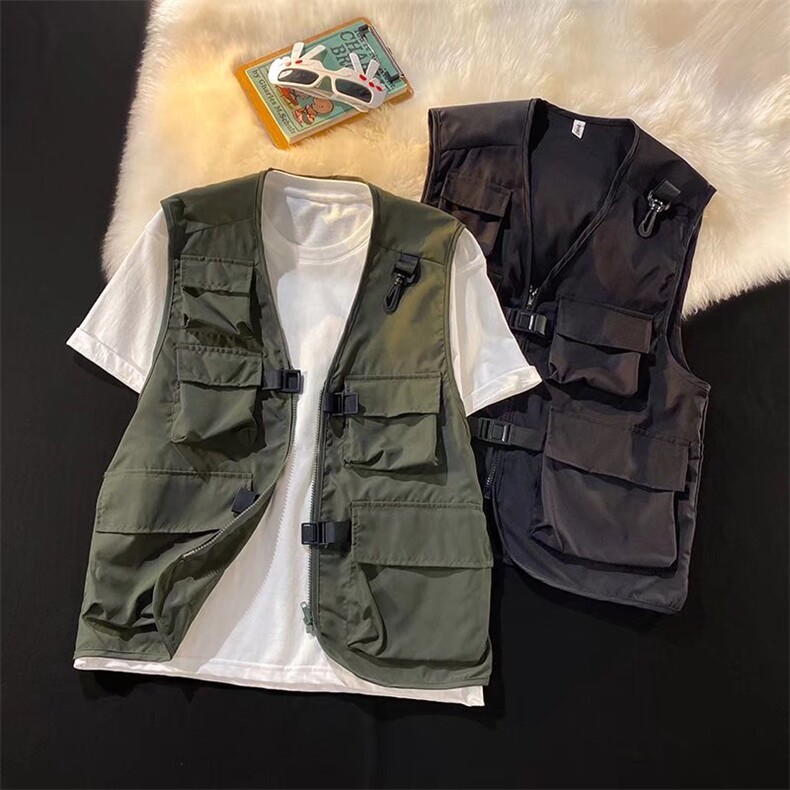 港风背心马甲男工装多口袋坎肩外套潮流外穿潮牌ins男女MJ14-p36，男装背心/马甲，星座1008-2